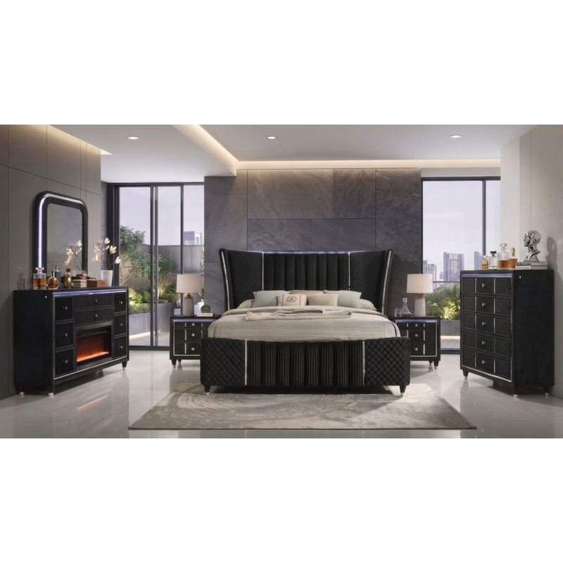 Table de nuit noire Cheatum
