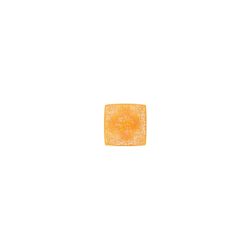 Vaisselle en verre 3,5 po x 3,5 po x H: 1,25 po Ramequin en verre carré de 3 oz (ensemble de 6), Orange