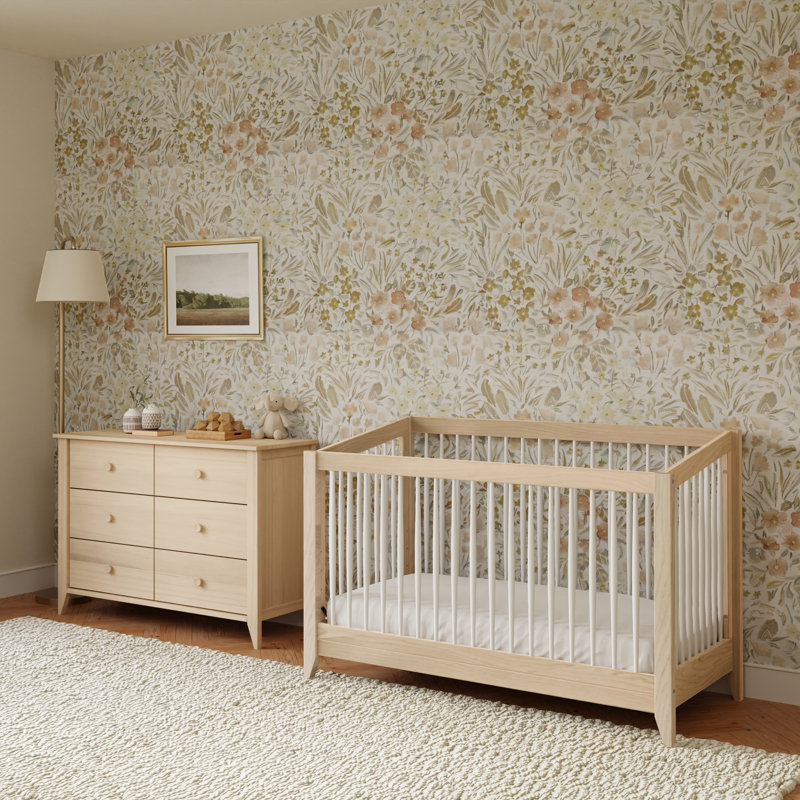 Sprout 4-in-1 Convertible Crib, Washed Natural/White
