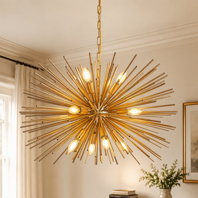 Lustre 29 lumières Mid-Century moderne 12 lumières
