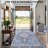 Runner Rugs 2x6 - Machine Washable, Low Pile, Non Slip Carpet, Boho Floral Area Rug for Living Room, Bedroom, Laundry Room, Kitchen, Gray-1510407159