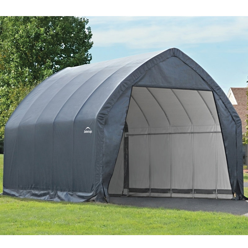 Gray Steel 13' x 20' x 12' Garage-in-a-Box