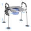 Siège de toilette surélevé 4-en-1 Bedside Commode Chair réglable en hauteur 500 lb
