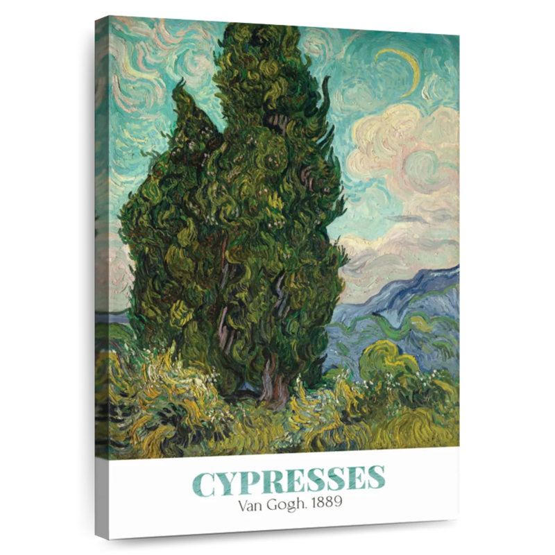 Affiche de l'exposition Cypresses Van Gogh, H 45 po x l 30 po