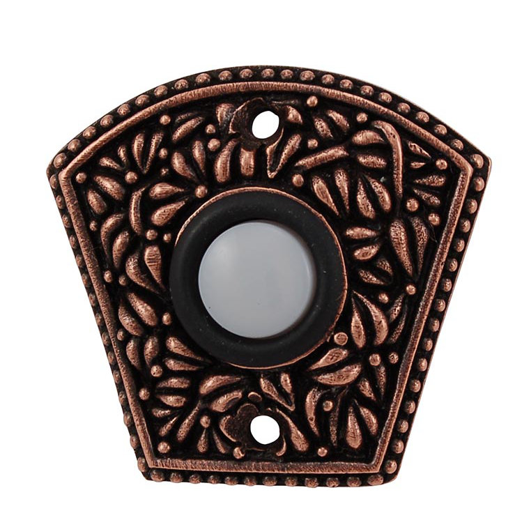 San Michele Fan Push Button, Antique Copper