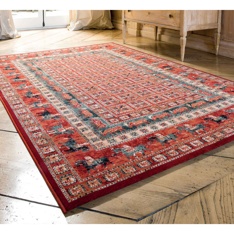 Abbeville Oriental Wool Area Rug, Rectangle 135 x 200cm