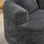 Canapés confortables en chenille gris, petite causeuse courbée pour un usage domestique