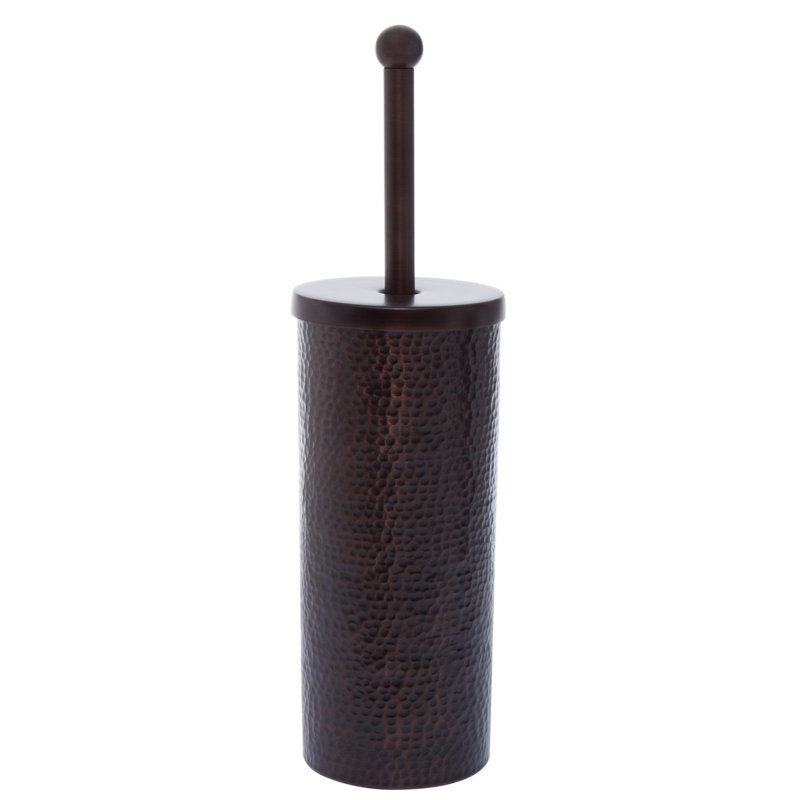 Strout Free-Standing Toilet Brush and Holder, Dark Bronze