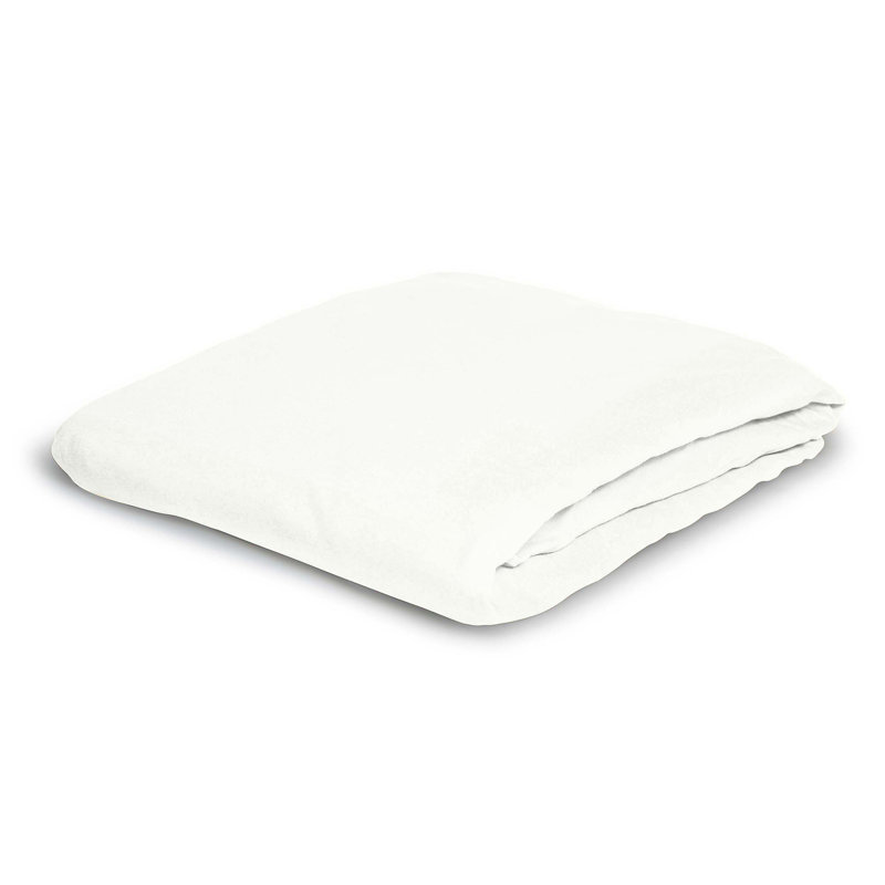 Kilyan Cotton Blend Jersey Knit Fitted Sheet, European Single (90 x 200cm), White