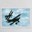 «Biplanes in a Summer Sky», reproduction encadrée-21850962