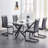 Modern Faux Leather Cantilever Dining Chairs (Set of 4)-98548464-108344481-92179336
