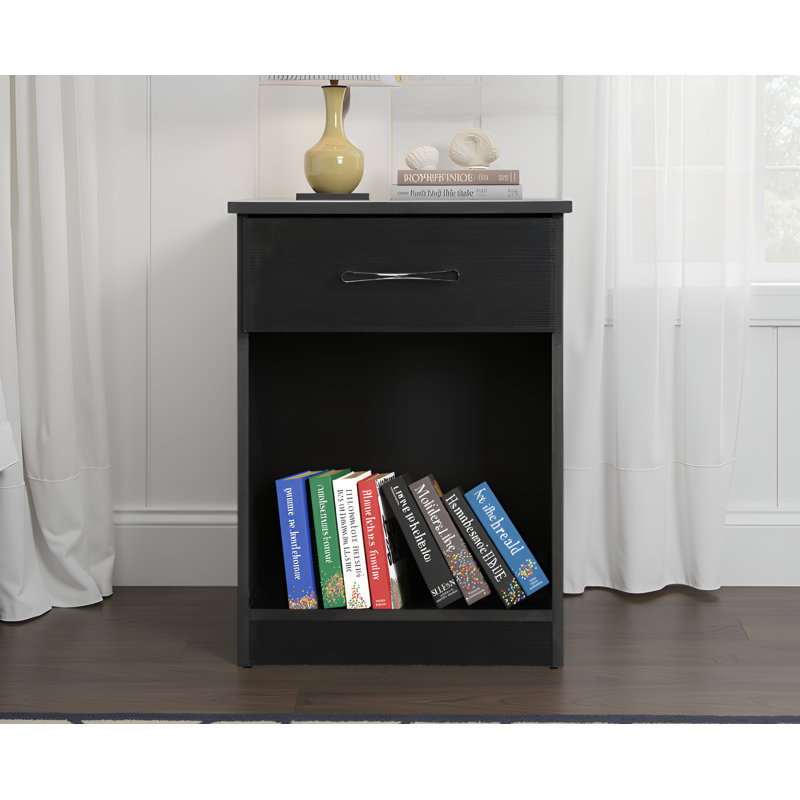 Table de chevet Harrel pour espaces décontractés, Noir