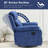 Upholstered Chenille Blue Swivel Rocker Recliner-1835912699