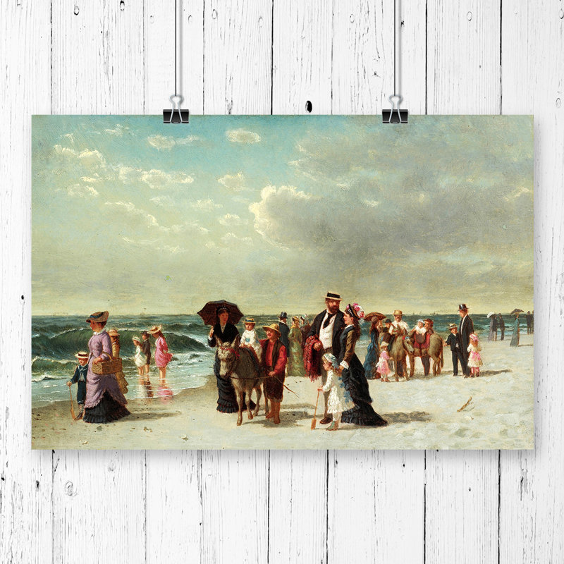 Samuel S. Carr a Stroll on the Beach - Frameless Print, 29.7 x 42cm