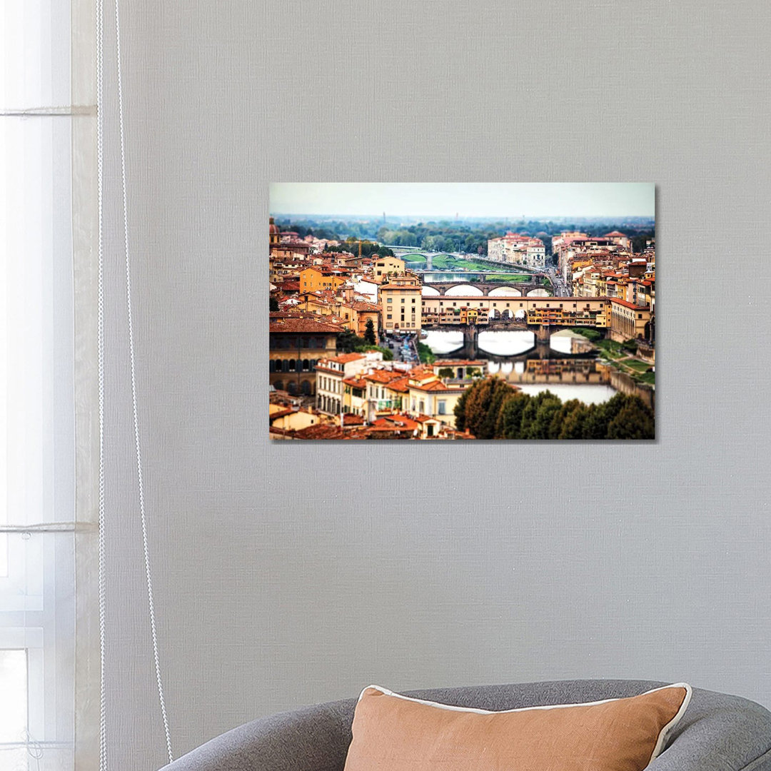 Bridges Of Florence Italy by Susan Schmitz - Wrapped Canvas Gallery-Wrapped Canvas Giclée
