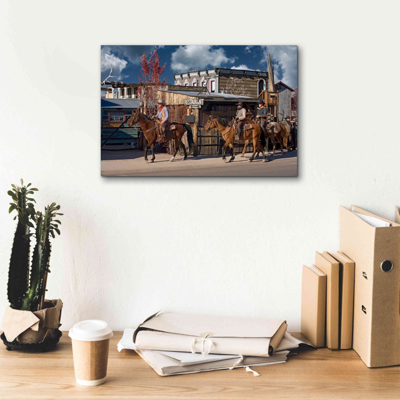 'Williams Cowboys' by Mike Jones, Giclee Canvas Wall Art, 12" H x 18" W x 0.75" D