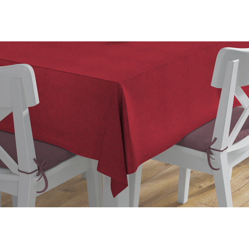 Nappe ronde en polyester Vallejos, 104 po x 60 po, oblong, Rouge