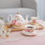 Service à café en porcelaine européenne, service à thé Pink Women, service à thé en porcelaine tendre, théière à café floral rétro avec tasses