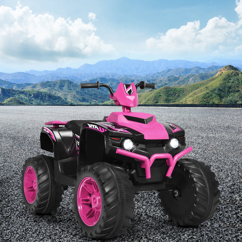 Costway Battery Powered Ride On, Pink/Black