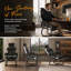Fauteuil de bureau ergonomique en similicuir avec repose-pieds rétractable à 90 ° -135 °