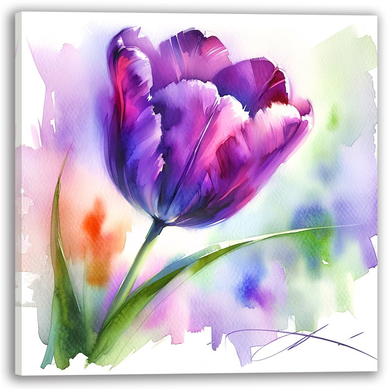 Impression sur toile Radiant Tulip Blossom, H 12 po x l 12 po x P 1 po