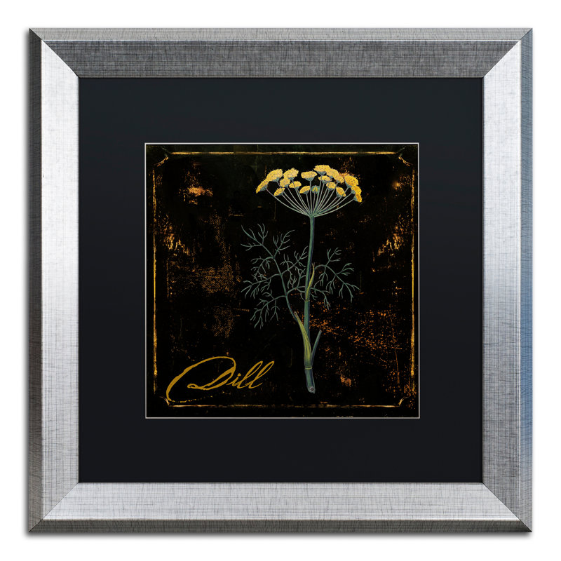 Jadaya «Black Gold Herbs I», impression encadrée, Noir, H 16 po x l 16 po x P 0,5 po