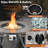 Round Iron Propane Smokeless Fire Pit Table with Hidden Fuel Tank