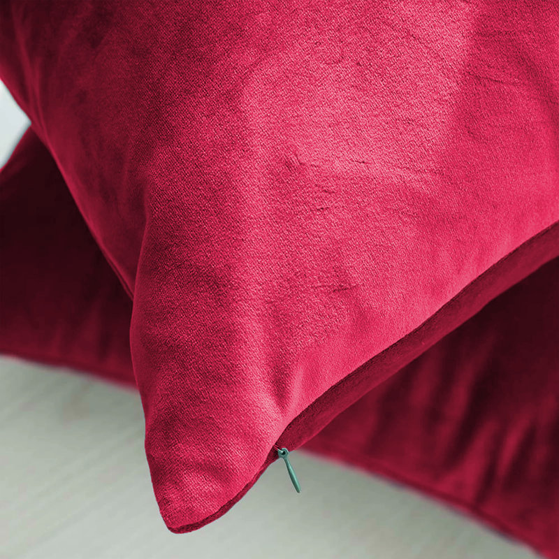 Square Euro Pillow Cover, Red