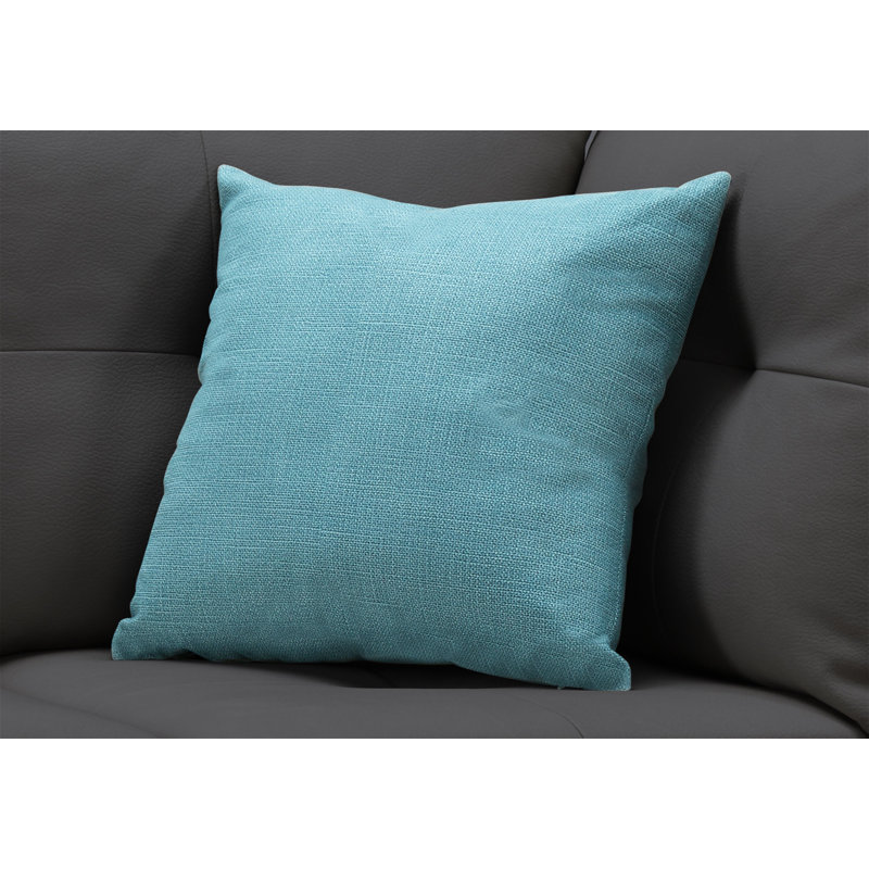 Patterned Solid Colour Throw Pillow, Light Green