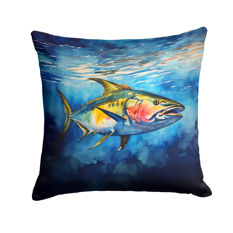 Nautical Indoor/Outdoor Throw Pillow, 14"H x 14"W