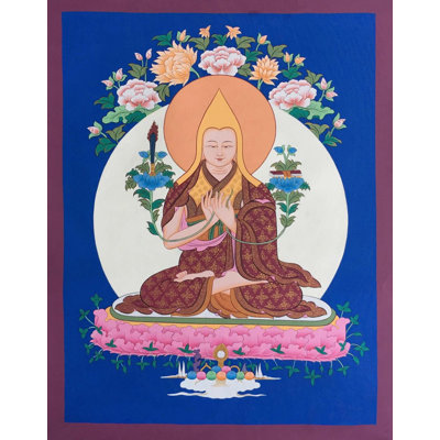 Tsongkhapa (Brocadeless Thangka) | Tibetan Thangka Painting
