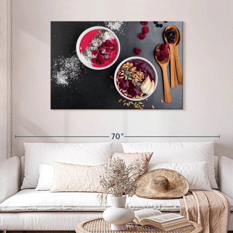 Yarlin Blueberries Smoothie, 30" H x 45" W