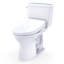 TOTO® Drake® WASHLET®+ Two-Piece Elongated 1.28 GPF TORNADO FLUSH® Toilet with S5 Bidet Seat, Cotton White - MW7763446CEG#01