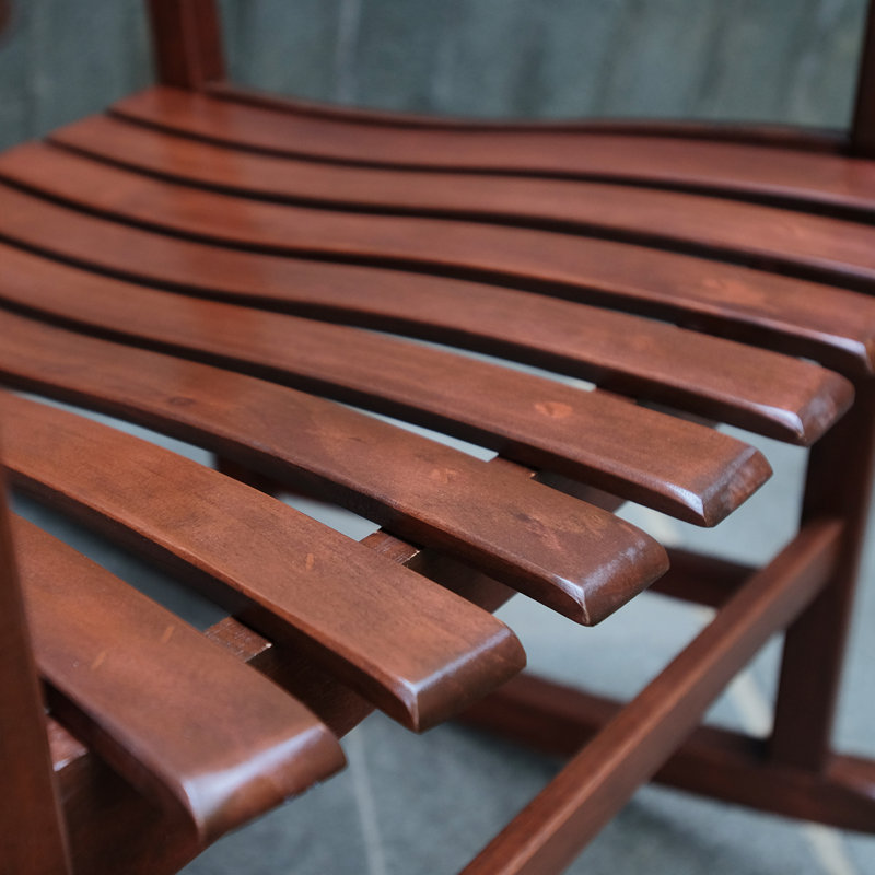 Boulder Mahogany Outdoor Rocking Chair, Natural