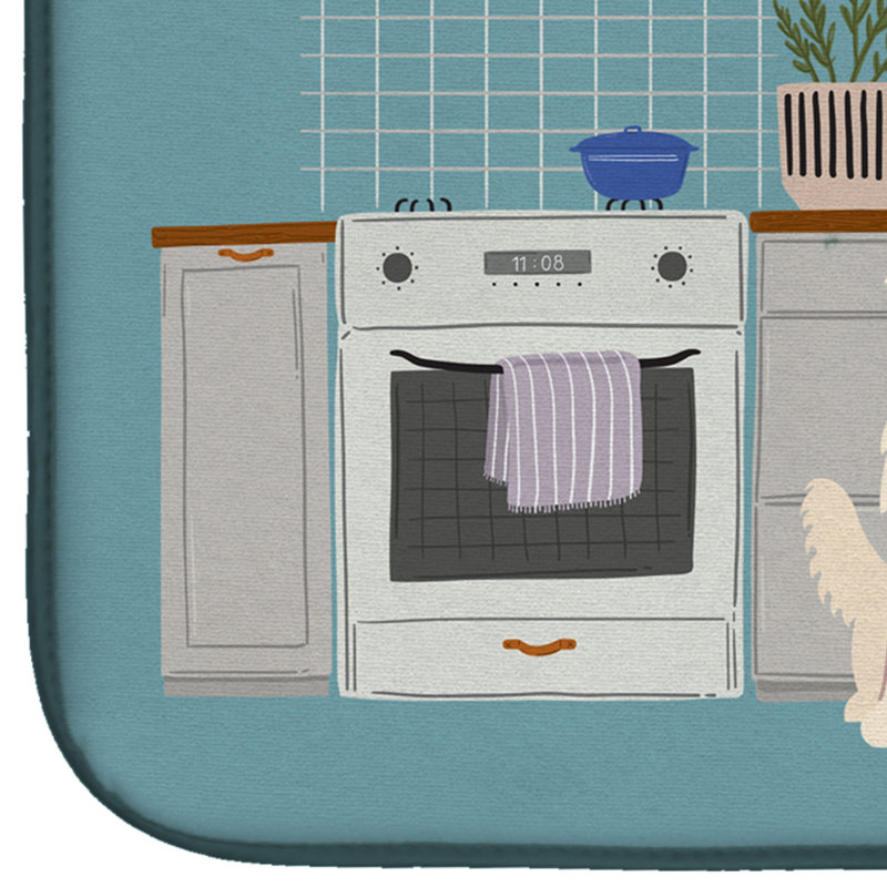 Tapis de séchage Kitchen Kitchen, Berger allemand blanc