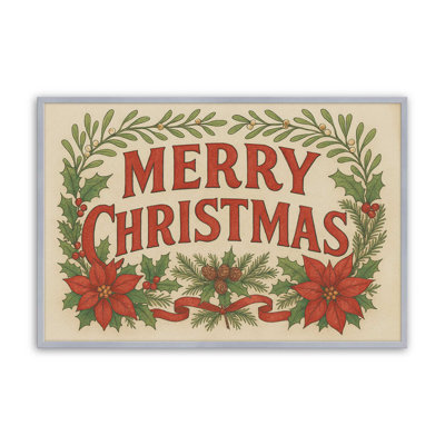 Vintage Holiday Greetings Art Print