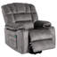 Bonchea 100cm Wide Velvet Lift Assist Standard Recliner with Massager