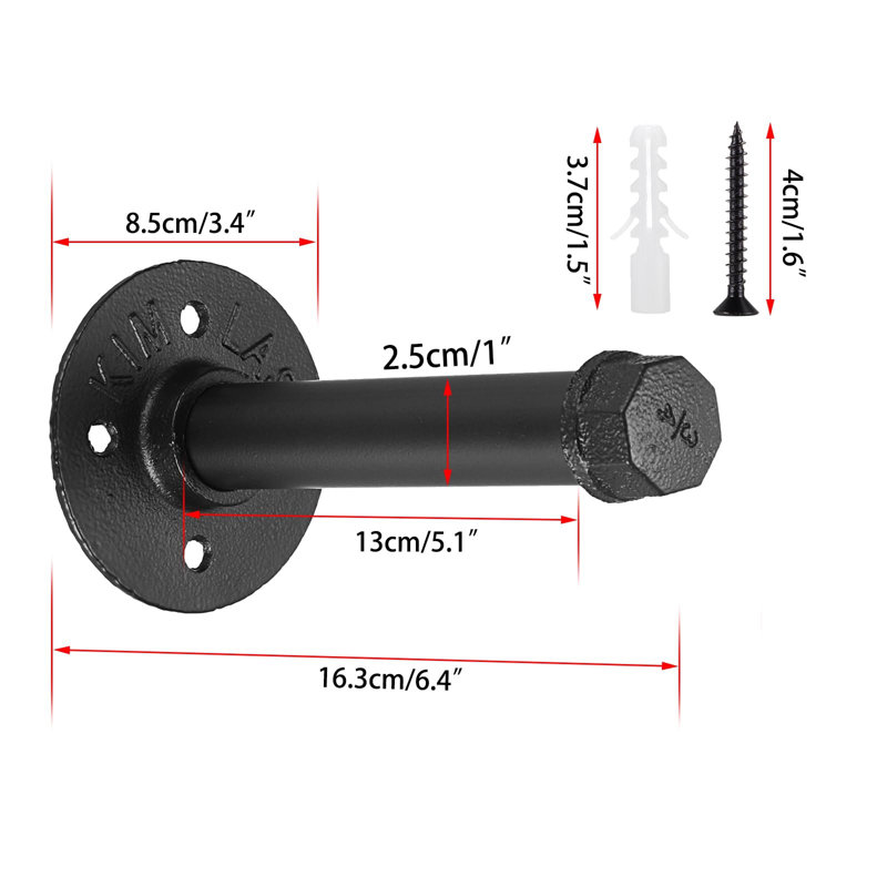 16.3cm Wall Mounted Clothes Rack