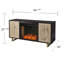 Cheminée Sarenac 54,25'' L avec détails sculptés