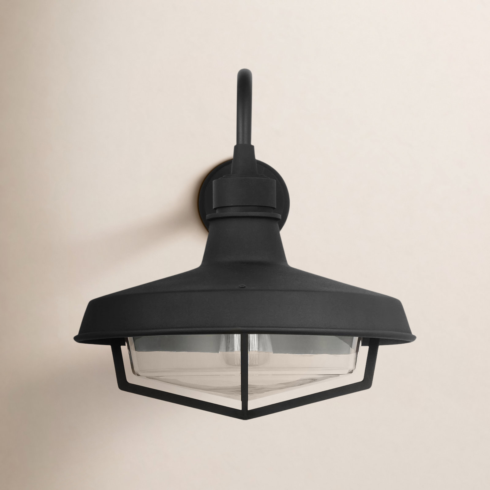 Single Light Outdoor Wall Light, 17.5" H x 16.5" W x 19.25" D