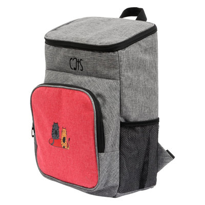 Cats Insulated Cooler Backpack 15 Liter 16 Quart Thermal Lunch Backpack with Foil Lining Adjustable Padded Straps for Work School Picnic