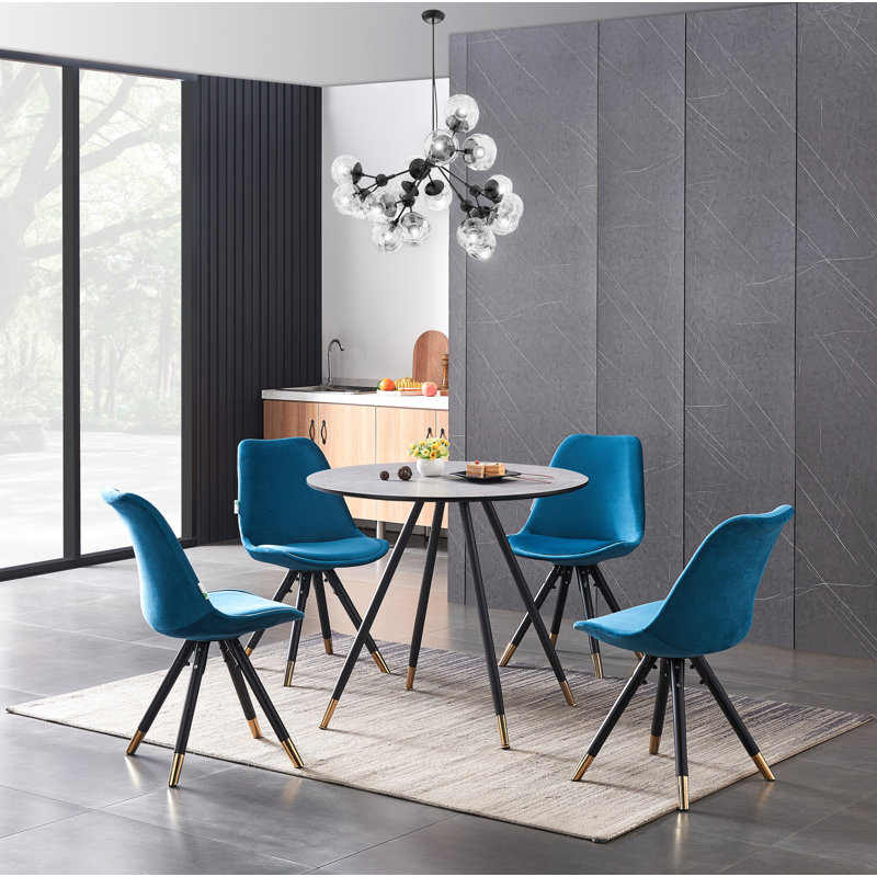 4 - Person Dining Set, Grey, Blue