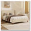 Lit plateforme tapissier avec tête de lit à oreilles, pieds en bois, aucun sommier requis-876356064-876356069