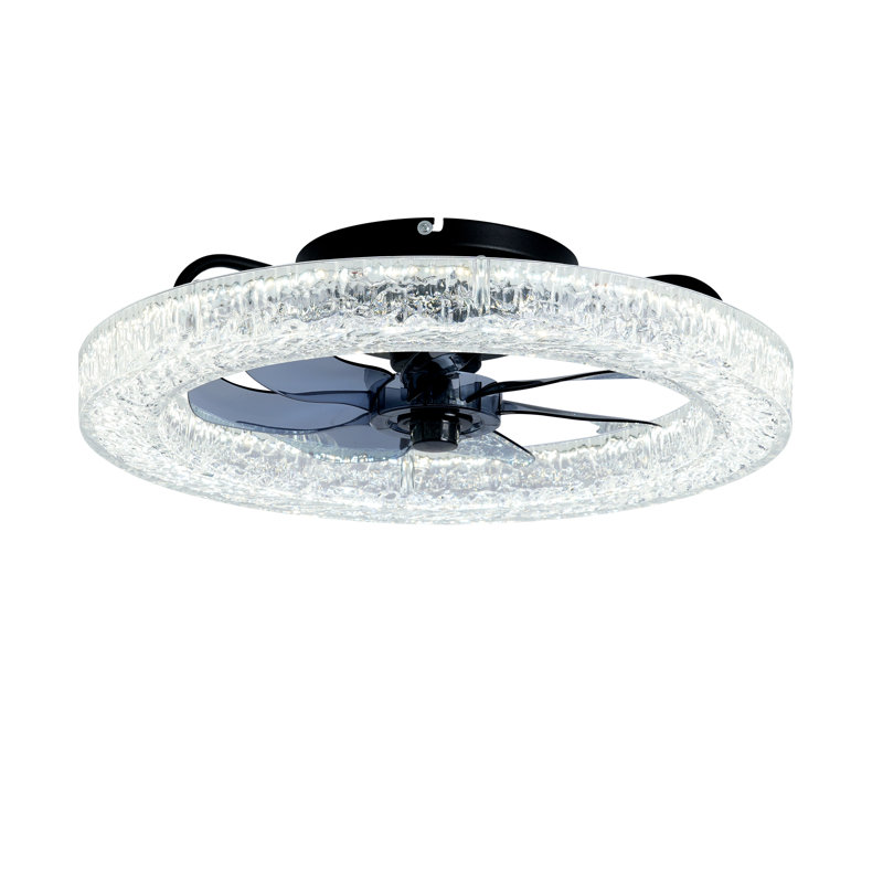 20in Modern Crystal LED Ceiling Fan Light