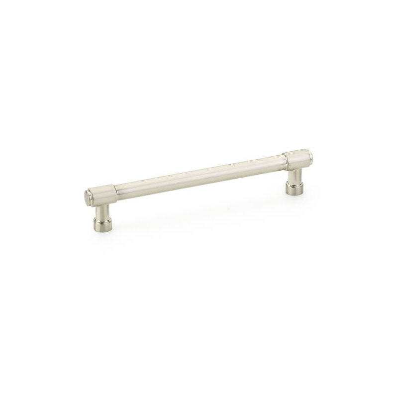 Emtek Jasper Bar Cabinet Pull, Satin Nickel, 6" Center to Center