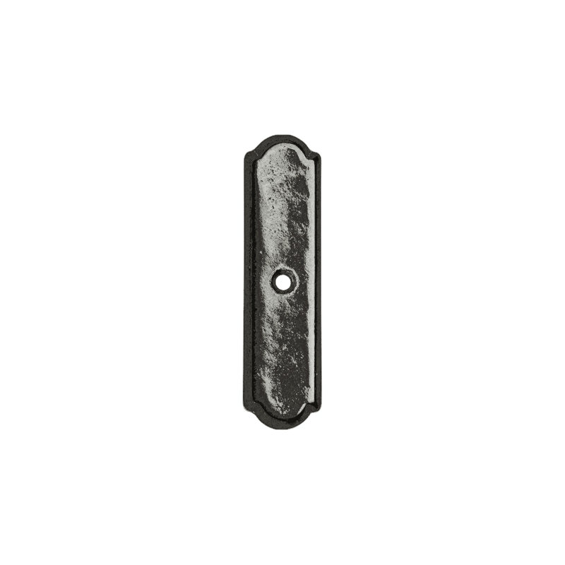 Arched Metal Knob Backplate, 3.25" H x 0.88" W x 0.19" D, White Bronze Dark