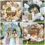 200cm W x 40cm D Metal Arbour in Gold
