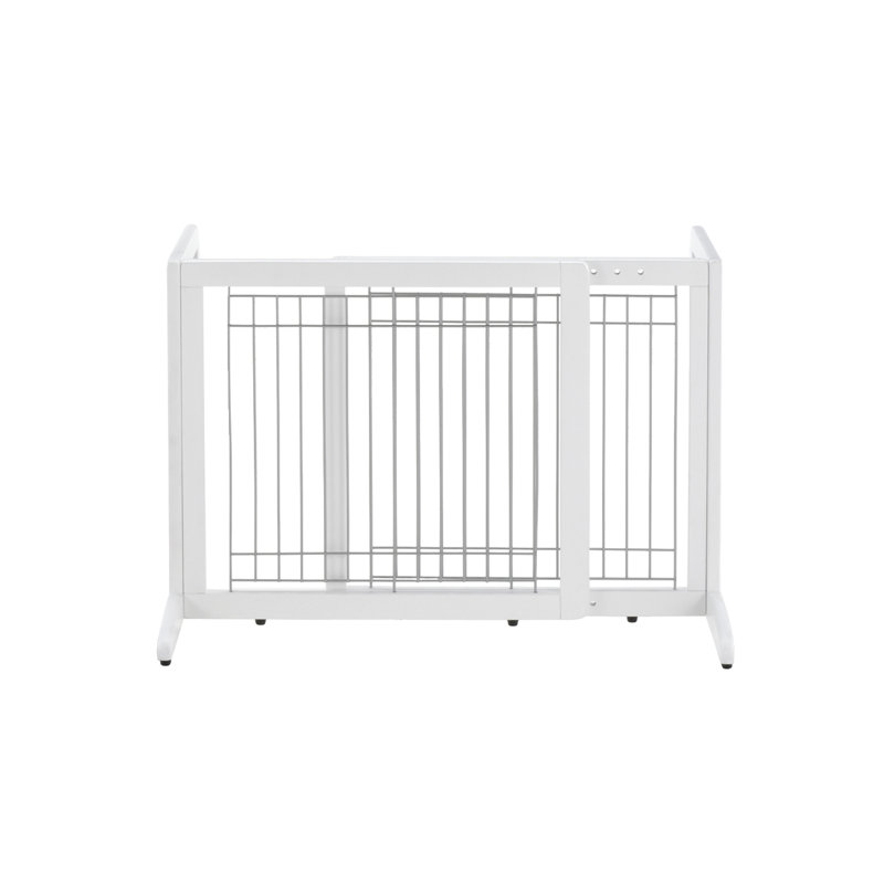 Wood Free Standing Pet Gate, 20.1" H x 40.2" W x 17.7" D