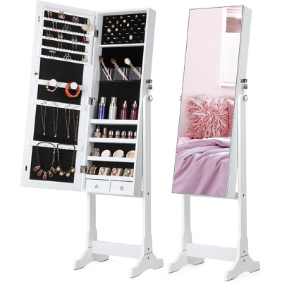 Armoire à bijoux autoportante de 16,1 po de largeur