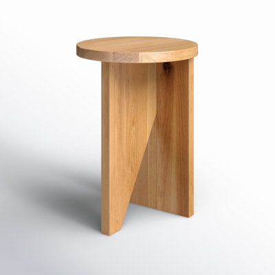 Shayne Solid Wood Abstract End Table